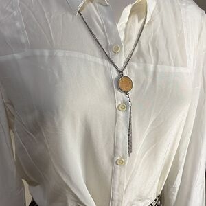 White Button-Up Blouse